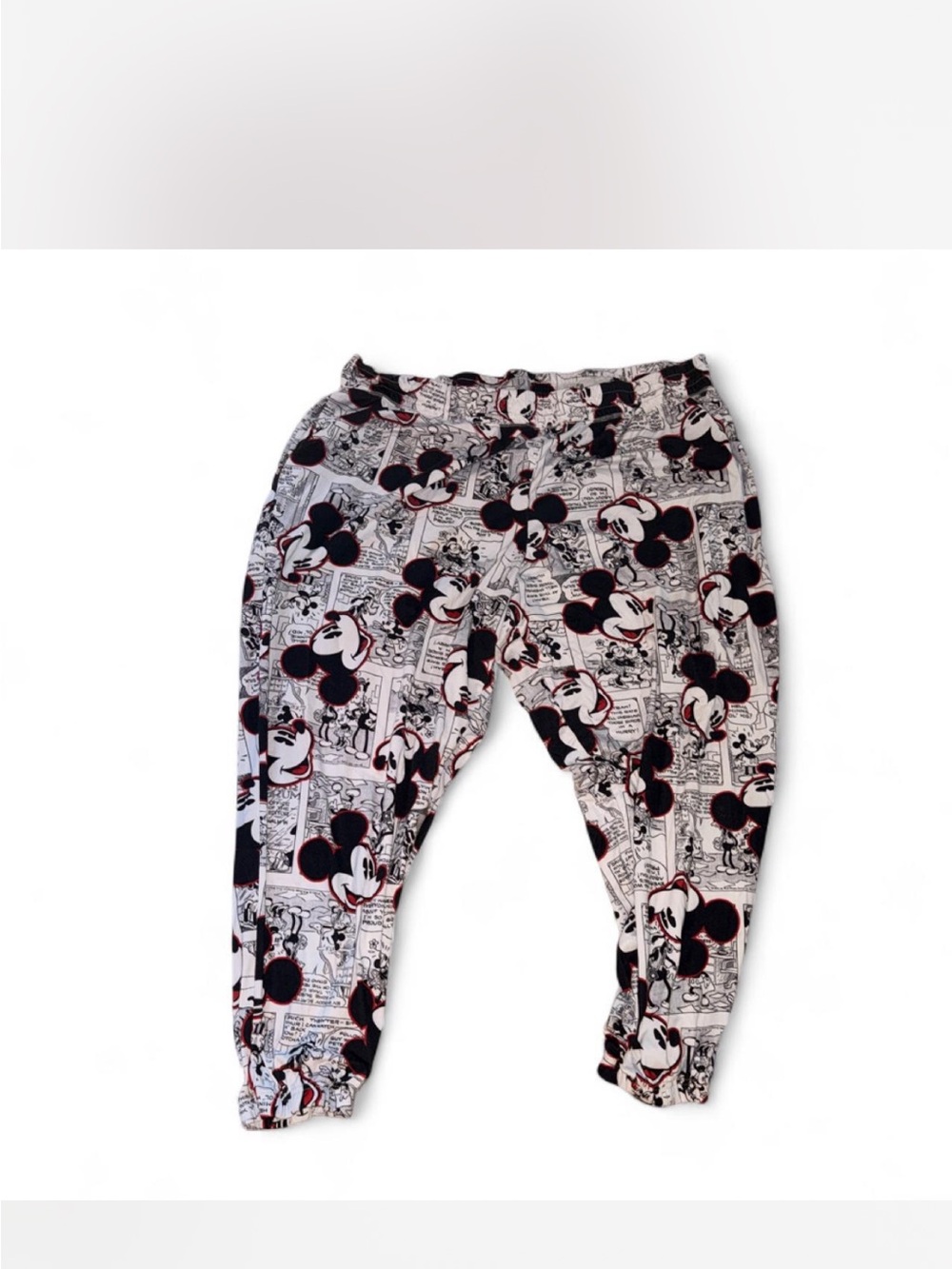 Disney Mickey Mouse Black and White Comic Print Pajama Pants - Picture 2 of 6